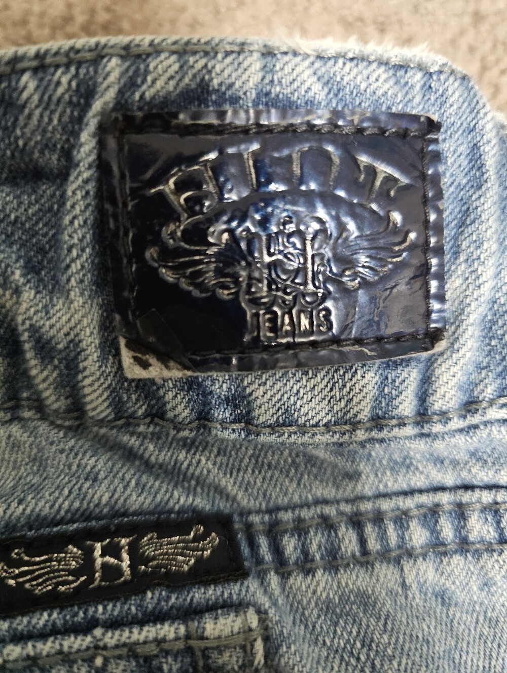 Y2K Hint Jeans Low Rise Denim Shorts Sz 13 - Picture 13 of 15